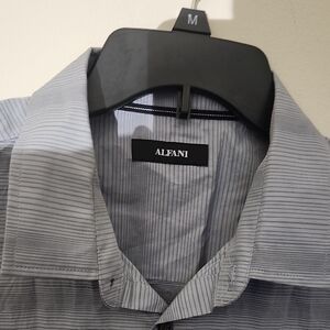 Alfani Men's Classic Gray Pinstripe Shirt